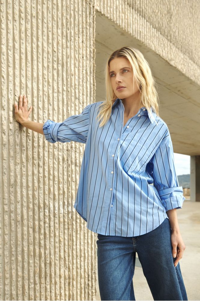 Part Two AnabellaPW Shirt Blue Stripe