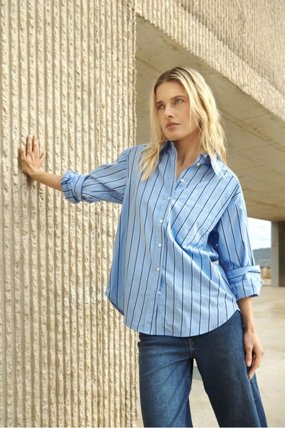 Part Two AnabellaPW Shirt Blue Stripe