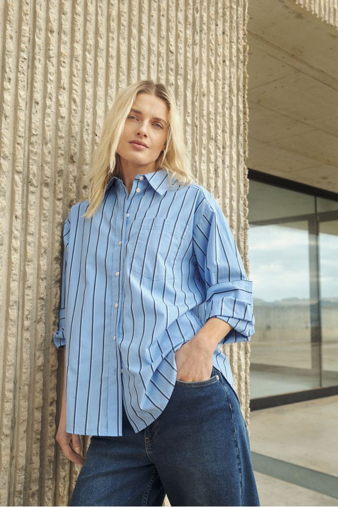 Part Two AnabellaPW Shirt Blue Stripe