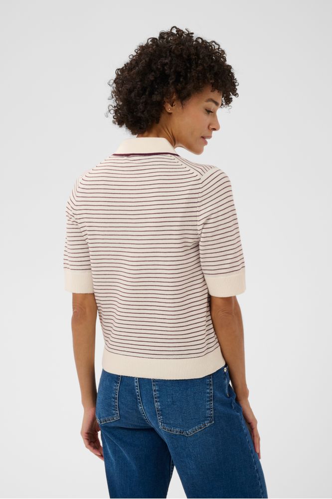 Part Two AnettiPW Pullover Fig Stripe