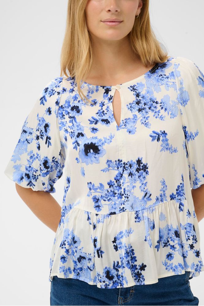 Part Two AzeliaPW Blouse Blue Shadow Flower