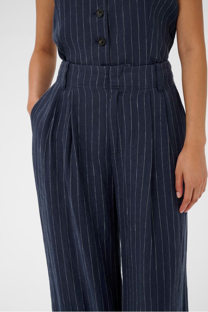 Part Two AliyaPW Trousers Blue Nights Pinstripe