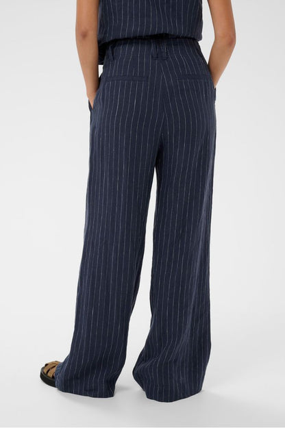 Part Two AliyaPW Trousers Blue Nights Pinstripe