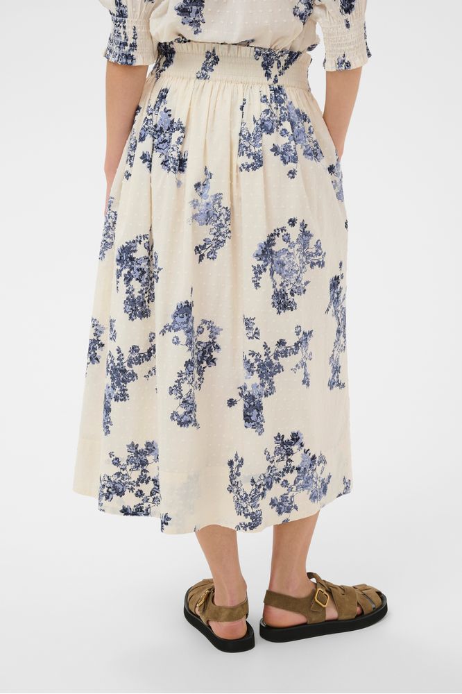 Part Two AmaiaPW Skirt Blue Shadow Flower Print