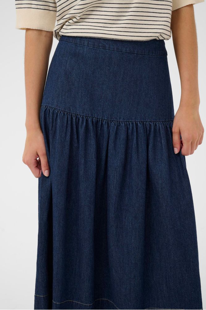 Part Two NelliaPW Skirt Dark Blue Denim