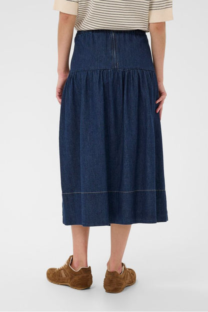 Part Two NelliaPW Skirt Dark Blue Denim