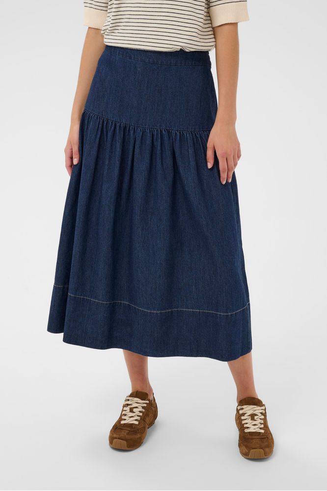 Part Two NelliaPW Skirt Dark Blue Denim