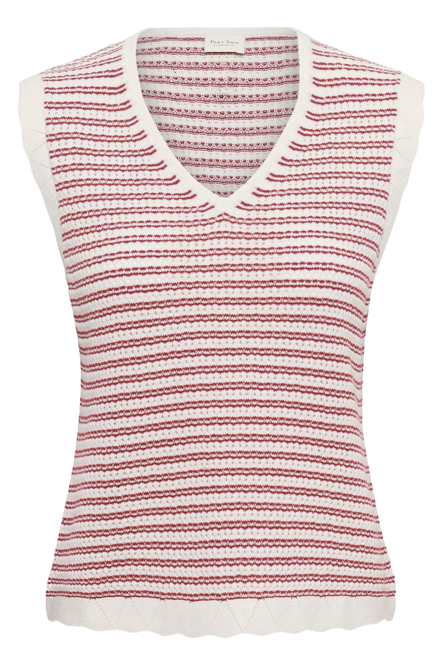 Part Two BolissaPW Top Burnt Russet Stripe