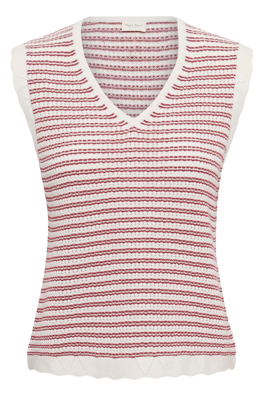 Part Two BolissaPW Top Burnt Russet Stripe
