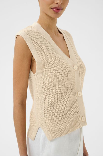 Part Two BatildaPW Waistcoat French Oak