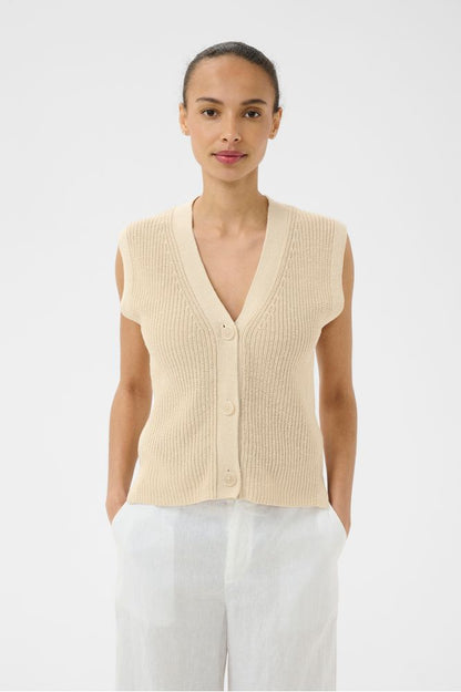 Part Two BatildaPW Waistcoat French Oak
