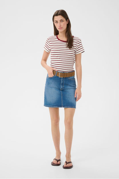 Part Two RochellePW T-shirt Burnt Russet Stripe