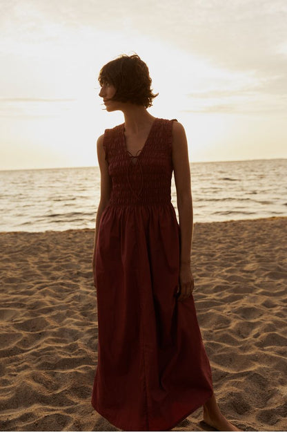 Part Two BorgnettePW Dress Burnt Russet