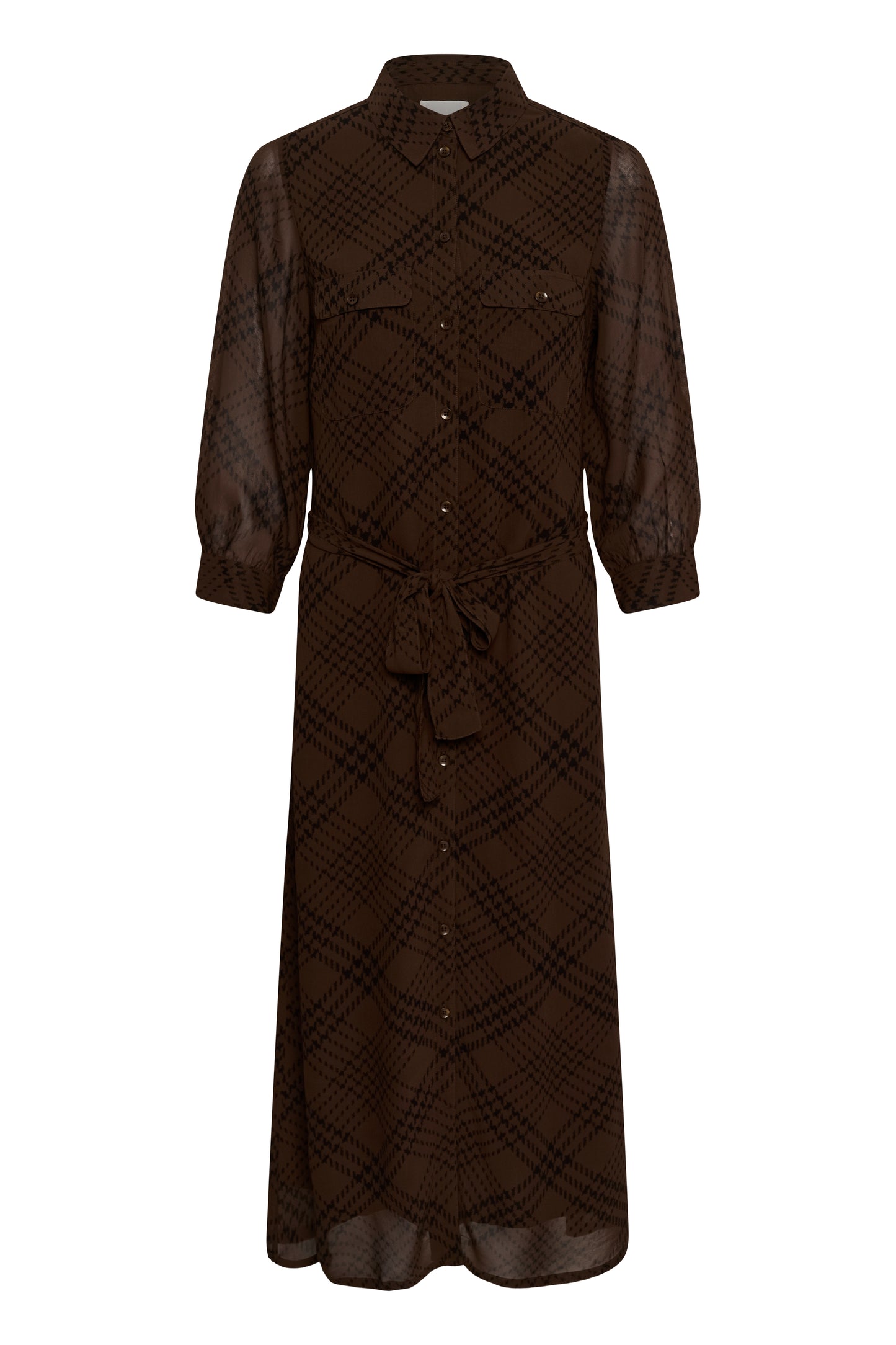 Part Two Cathie Dress Brown Check