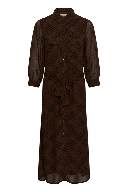 Part Two Cathie Dress Brown Check