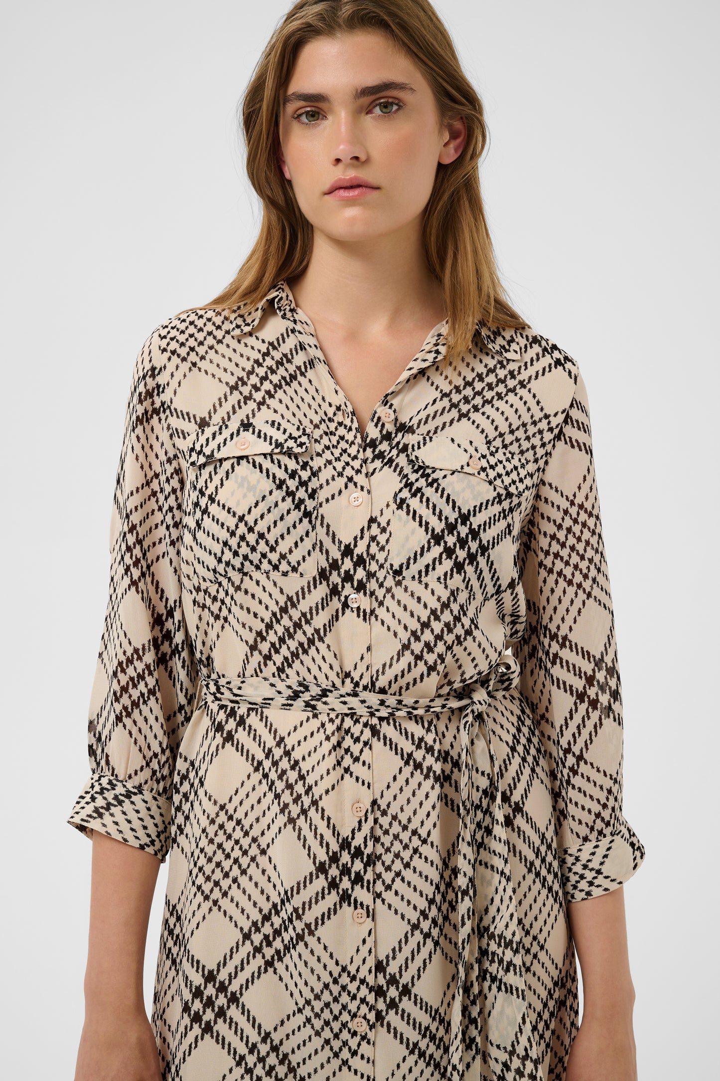 Part Two Cathie Dress Black Check