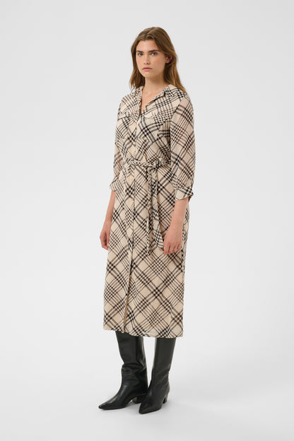 Part Two Cathie Dress Black Check