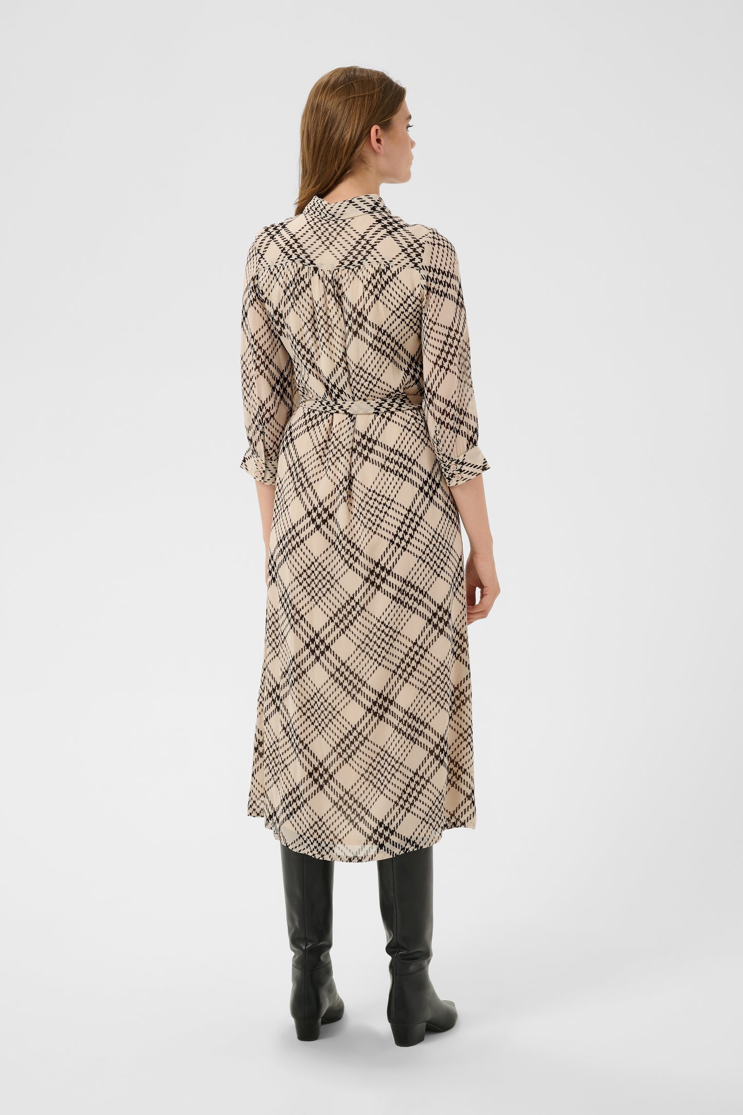 Part Two Cathie Dress Black Check