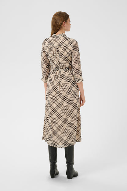 Part Two Cathie Dress Black Check