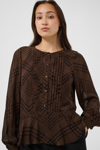 Part Two Cantaline Shirt Brown Check