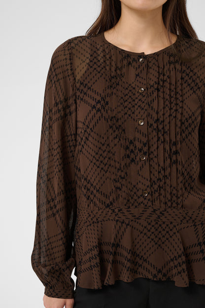 Part Two Cantaline Shirt Brown Check