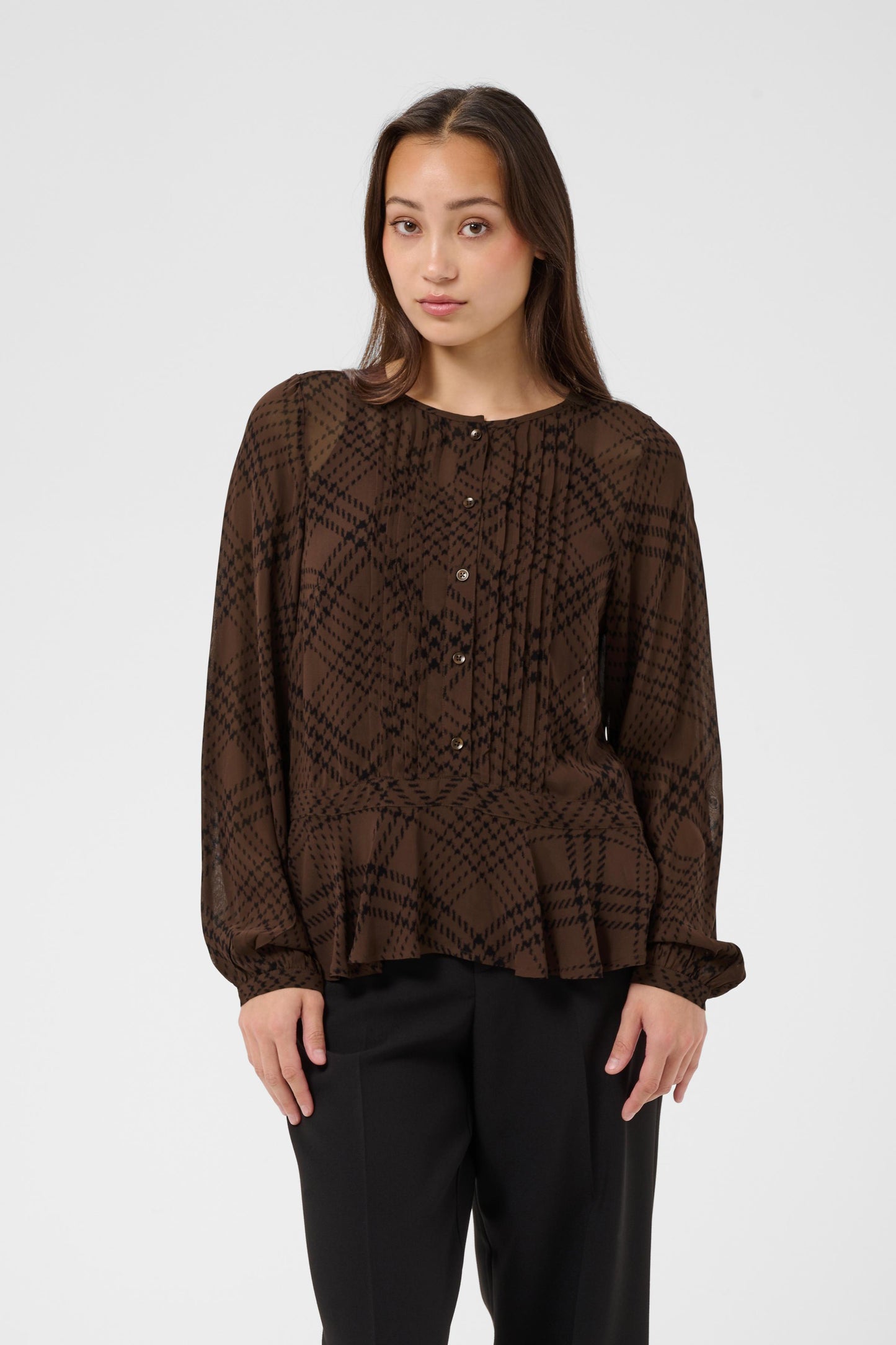 Part Two Cantaline Shirt Brown Check