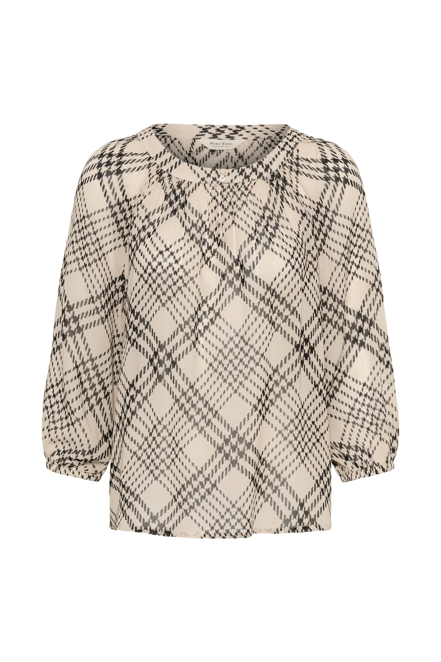 Part Two Catin Blouse Black Check