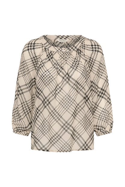 Part Two Catin Blouse Black Check