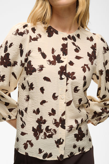 Part Two Channie Shirt Oatmeal Feather