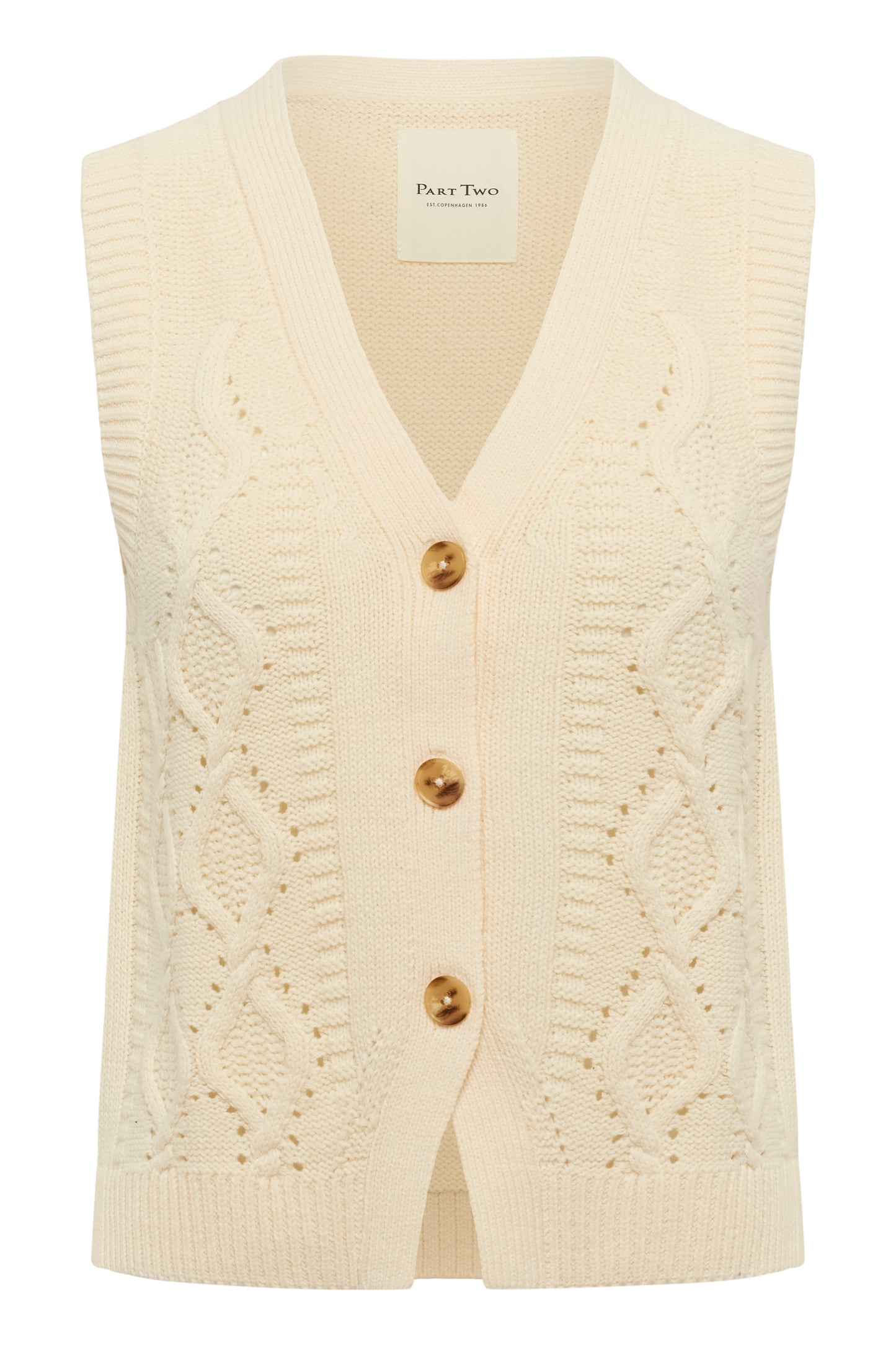 Part Two Christin Waistcoat Whitecap Gray