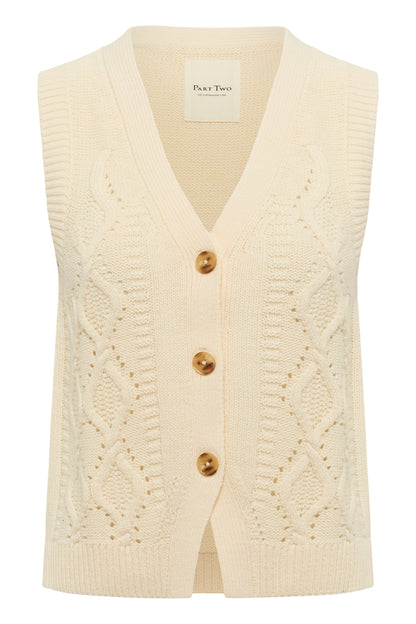 Part Two Christin Waistcoat Whitecap Gray