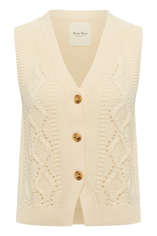 Part Two Christin Waistcoat Whitecap Gray