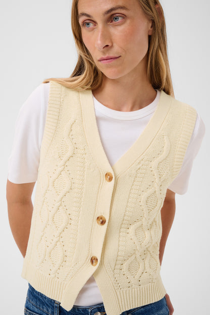 Part Two Christin Waistcoat Whitecap Gray