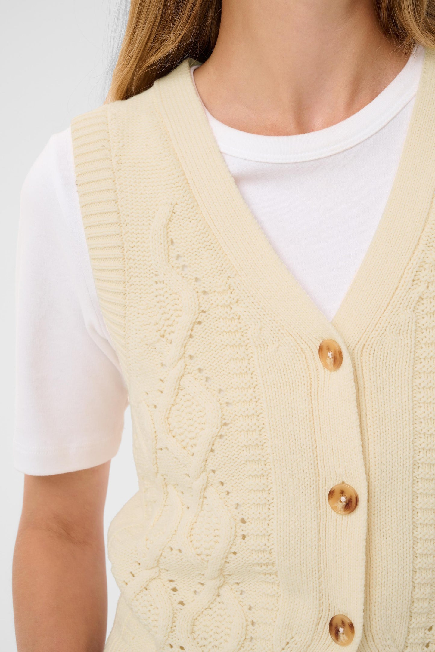 Part Two Christin Waistcoat Whitecap Gray