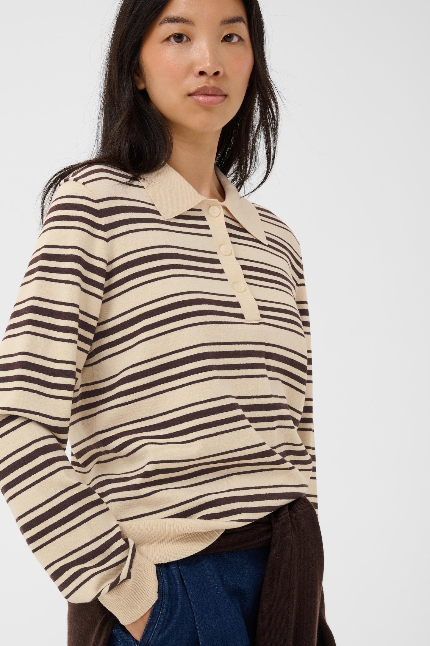 Part Two Channan Pullover Mole Stripe