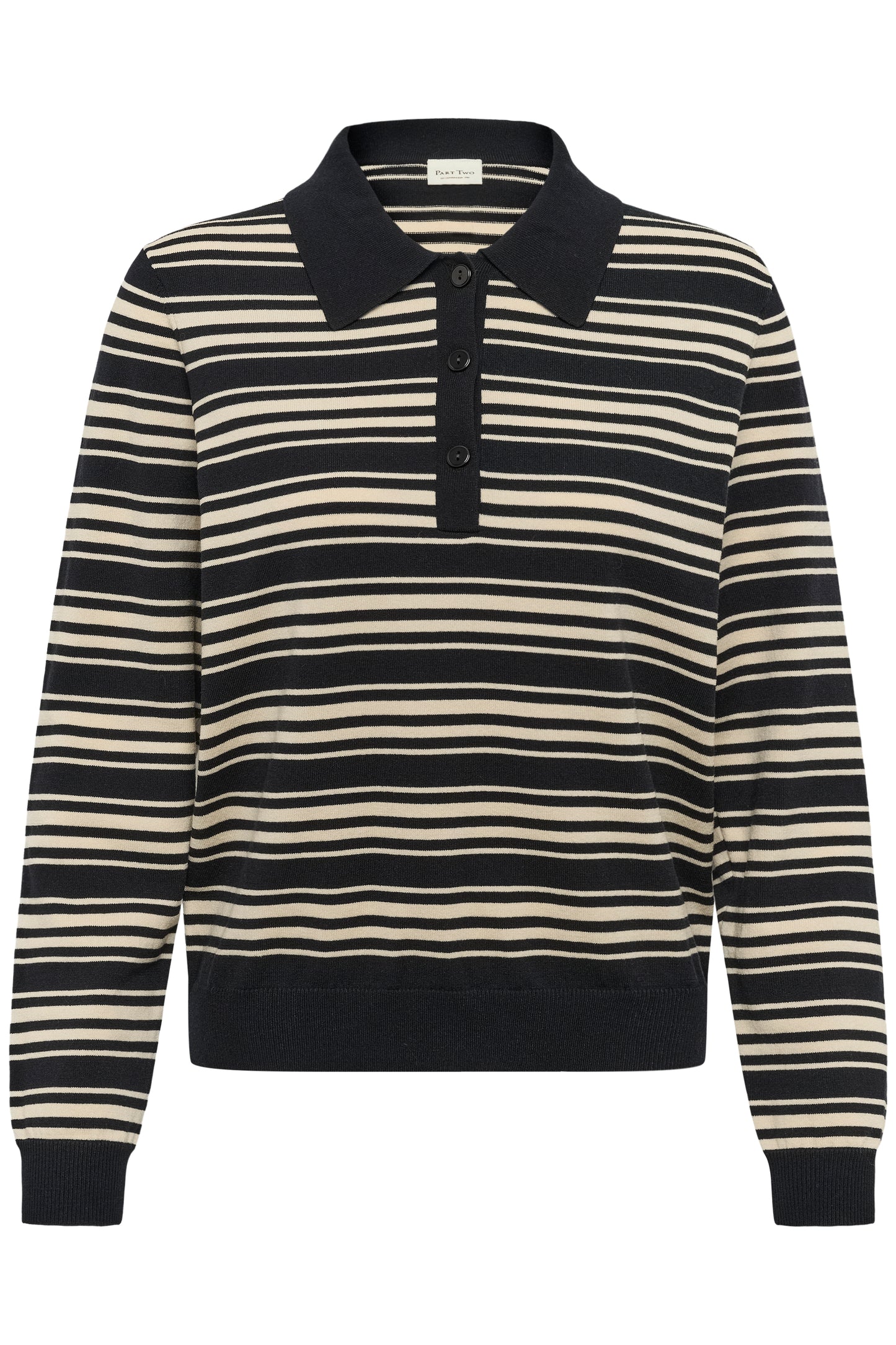 Part Two Channan Pullover Black Stripe