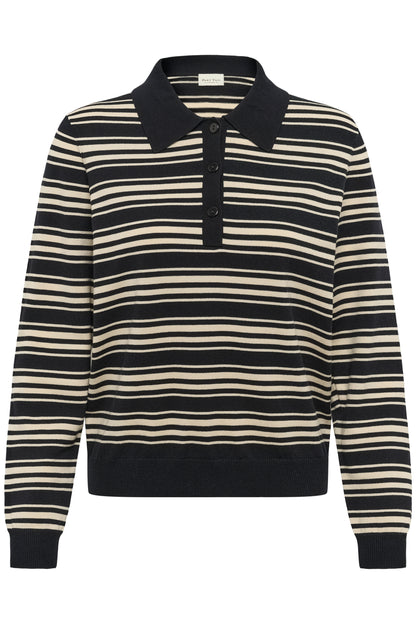 Part Two Channan Pullover Black Stripe