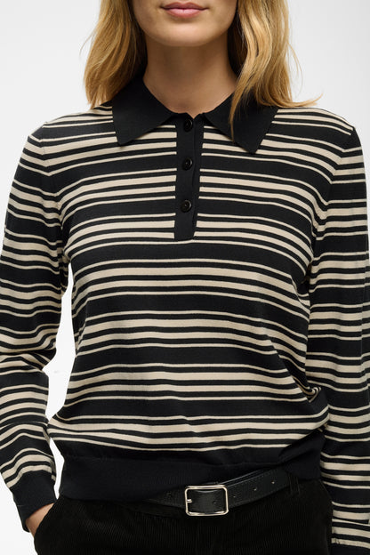 Part Two Channan Pullover Black Stripe