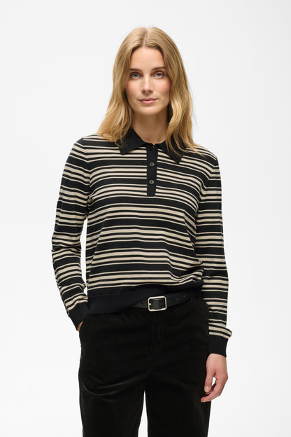 Part Two Channan Pullover Black Stripe
