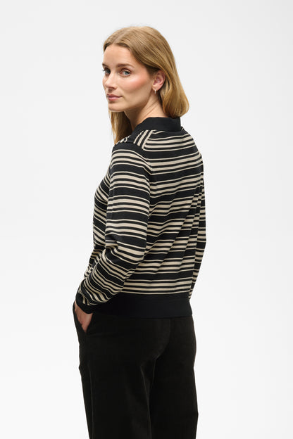Part Two Channan Pullover Black Stripe