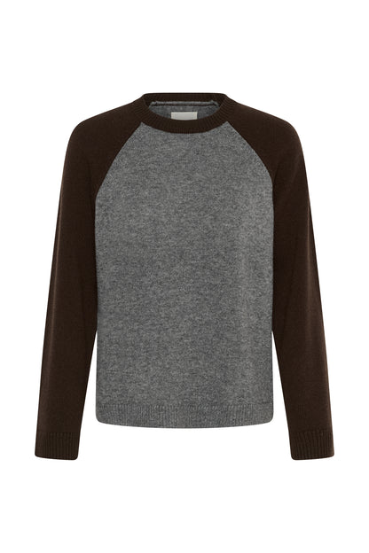 Part Two Cleo Pullover Grey / Mole Colorblock