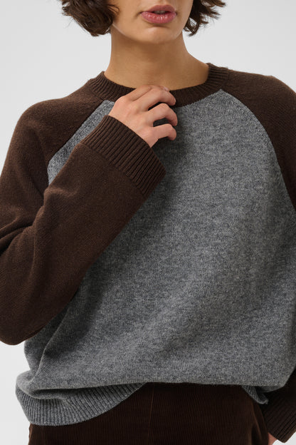 Part Two Cleo Pullover Grey / Mole Colorblock