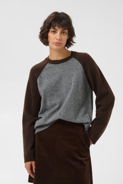 Part Two Cleo Pullover Grey / Mole Colorblock