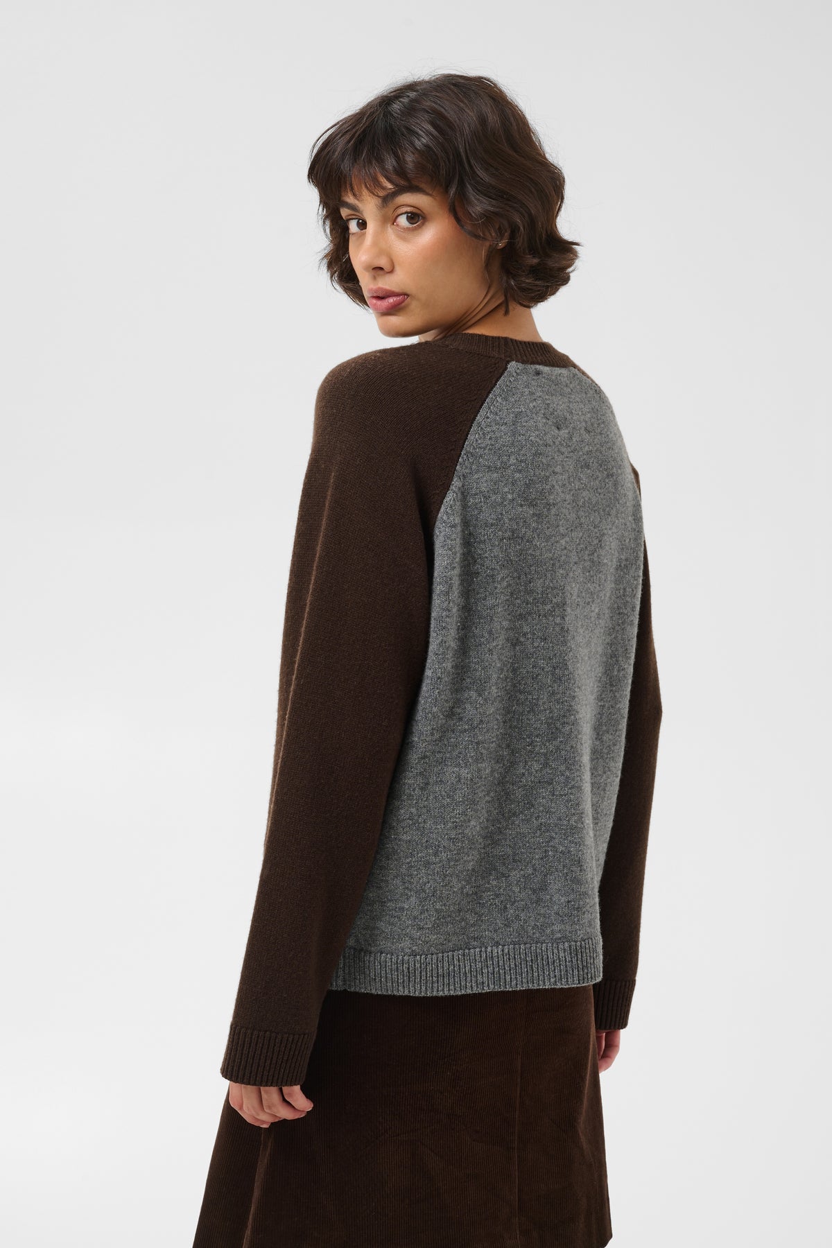 Part Two Cleo Pullover Grey / Mole Colorblock