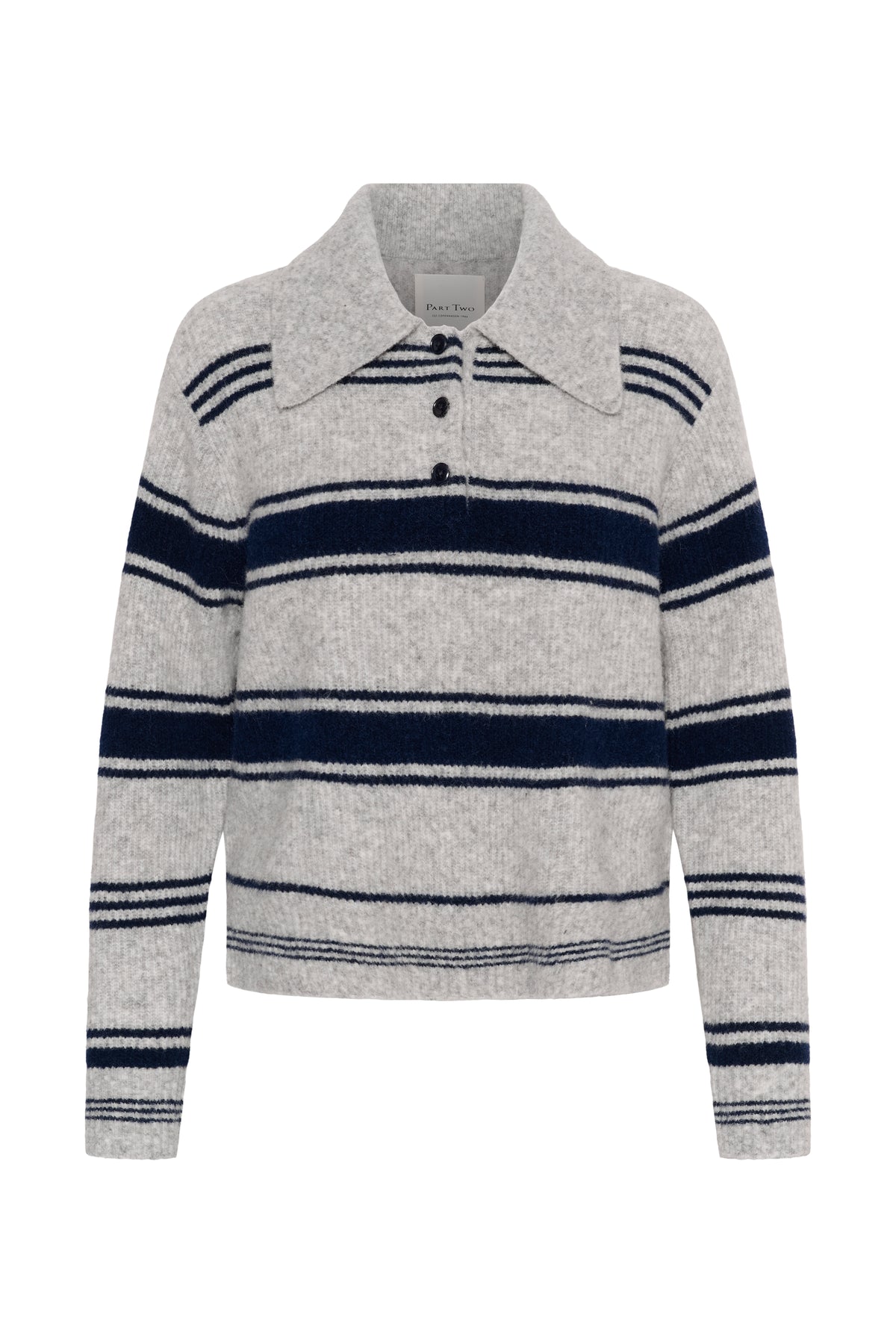 Part Two Carilina Pullover Grey Navy
