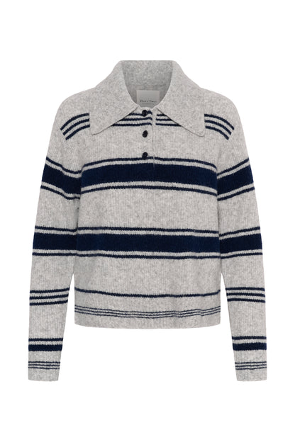 Part Two Carilina Pullover Grey Navy