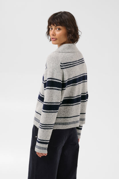 Part Two Carilina Pullover Grey Navy