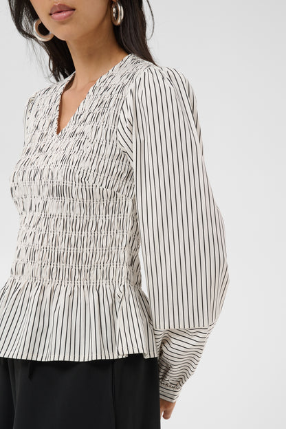 Part Two Dewa Blouse Black Stripe