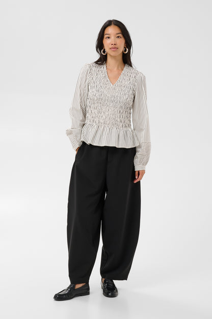 Part Two Dewa Blouse Black Stripe