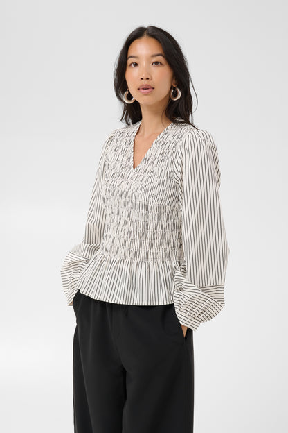Part Two Dewa Blouse Black Stripe